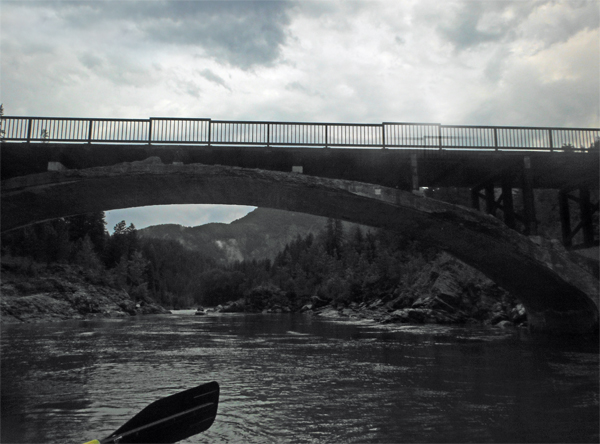 nearing the bridge and the end of rafting