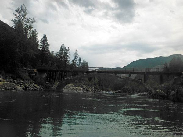 nearing the bridge and the end of rafting