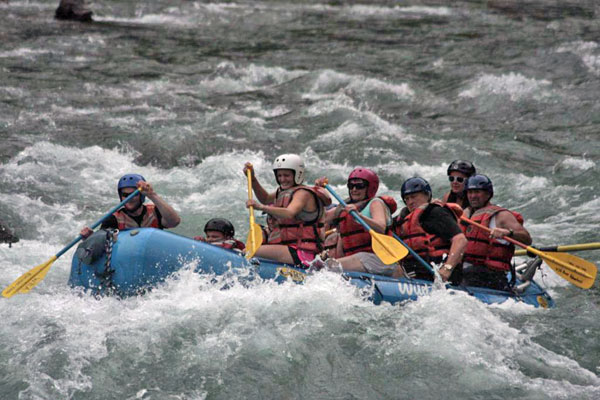 the two RV Gypsies in class 3 rapids