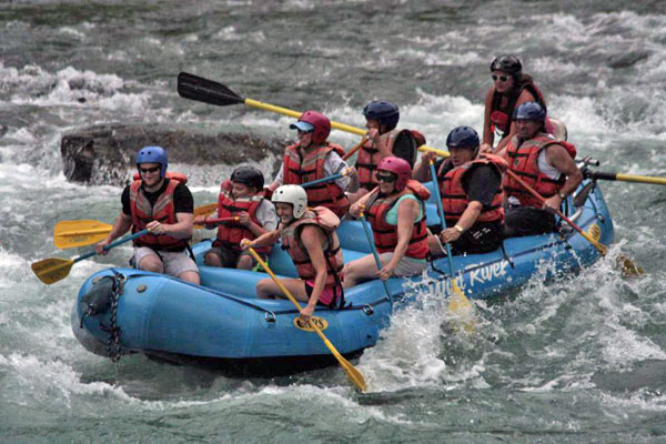 the two RV Gypsies in class 3 rapids