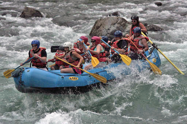 the two RV Gypsies in class 3 rapids