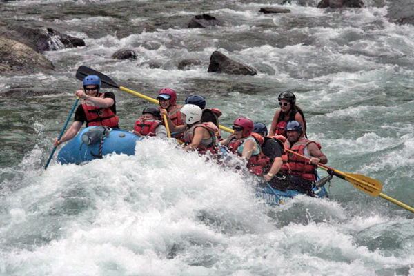 the two RV Gypsies in class 3 rapids