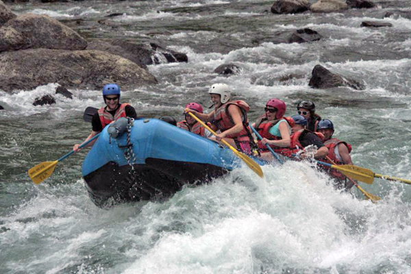 the two RV Gypsies in class 3 rapids