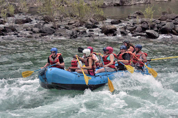 the two RV Gypsies in class 3 rapids