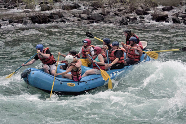 the two RV Gypsies in class 3 rapids