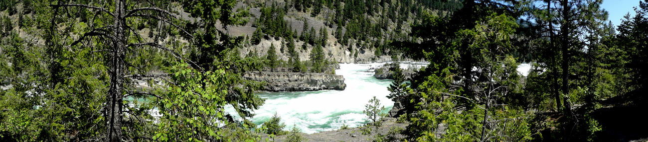 panorama of Kootenai Falls