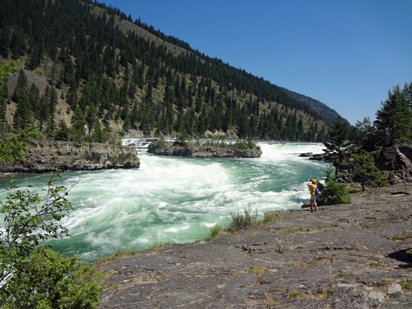 Karen Duquette at Kootenai Falls