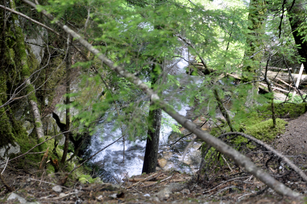 first look at the water of Hunt Creek Falls