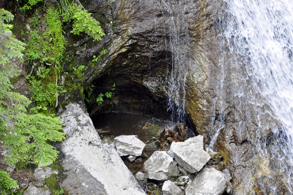 a small cascade of water