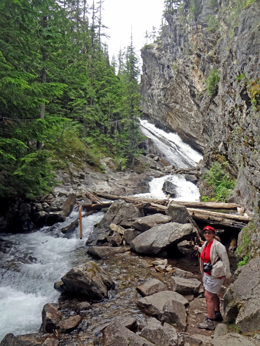 Karen Duquette and Lower Granite Creeek Falls