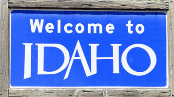 welcome to Idaho sign
