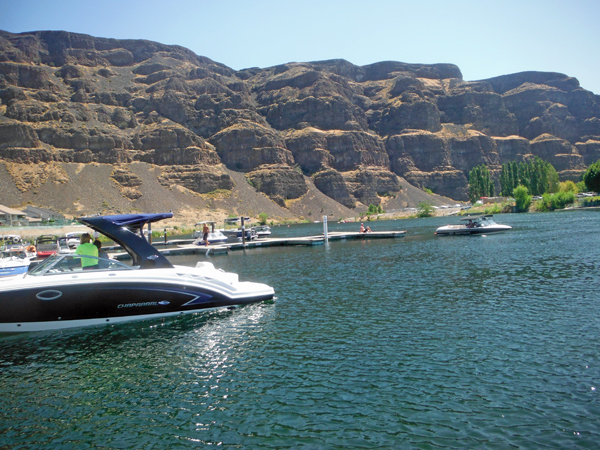 view from the jet ski dock