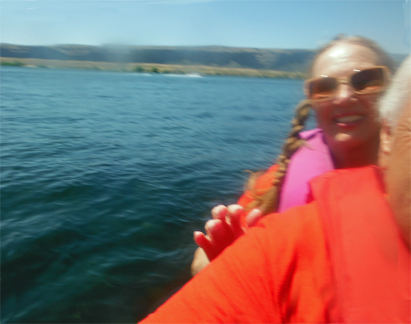 Karen Duquette on the jet ski