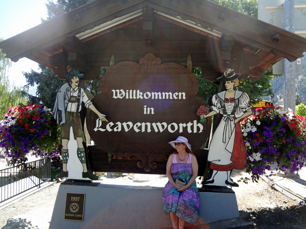 Karen Duquette in the Alpine Village of Leavenworth