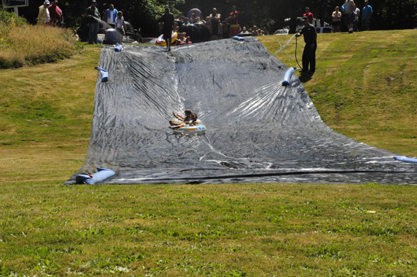 the slip and slide at Chehalis Thousand Trails RV Park