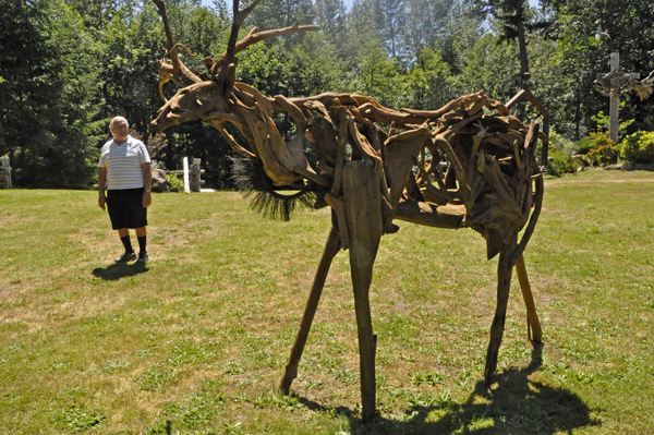 Lee Duquette and an elk