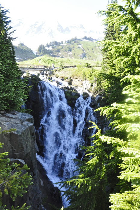 Myrtle Falls and Mount Rainier