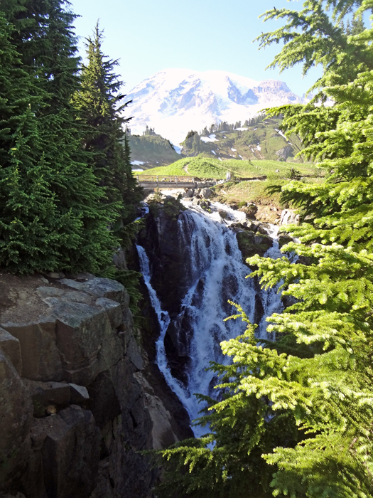 Myrtle Falls and Mount Rainier