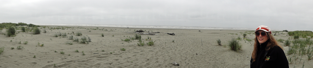 Karen Duquette on the beach