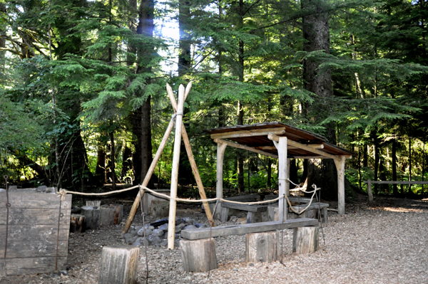 fire area at Fort Clatsop