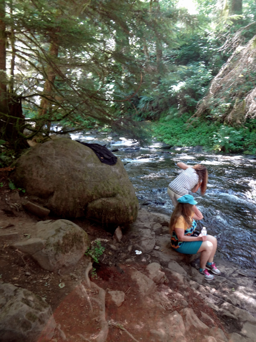 Ilse and Karen at Stavation Creek