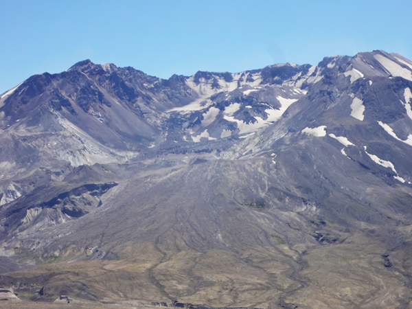 View of the lava dome and growing glacier