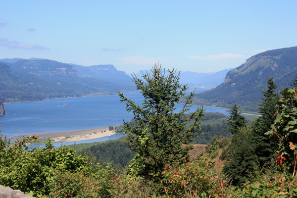 view of the Columbia River from from Vista House