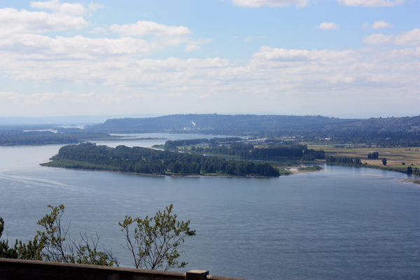 view of the Columbia River from from Vista House