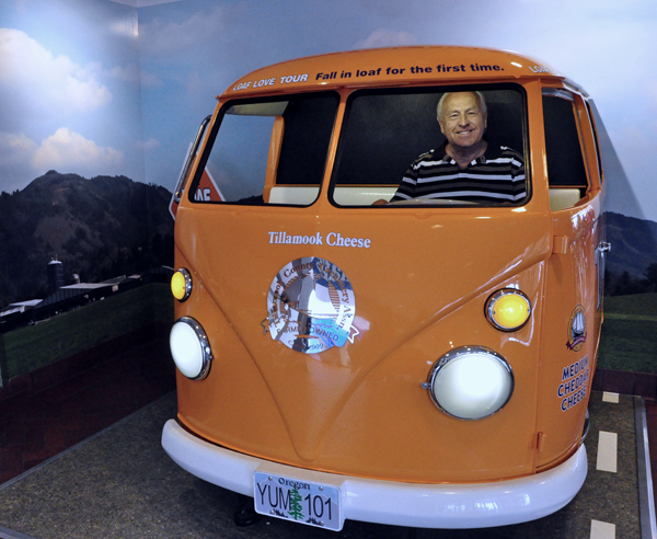 Lee Duquette drives The Tillamook Cheese Van