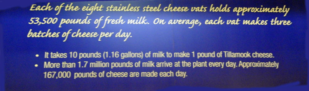 sign about Tillamook cheese