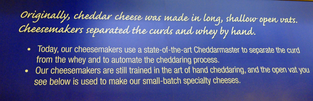 sign about Tillamook cheese