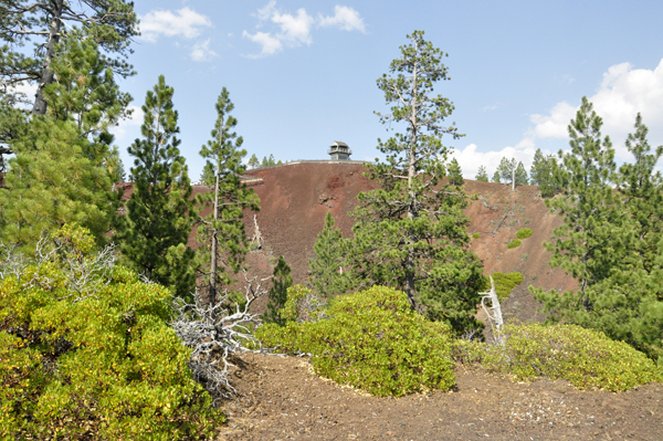 the working Fire Lookout atop Lava Butte