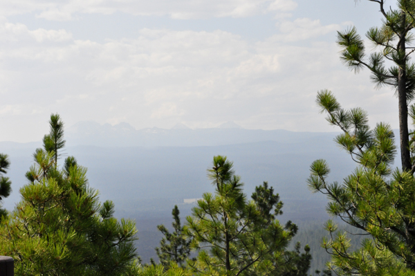 View of the Three Sisters mountain tops