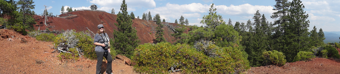 Karen Duquette on the trail to the top of Lava Butte