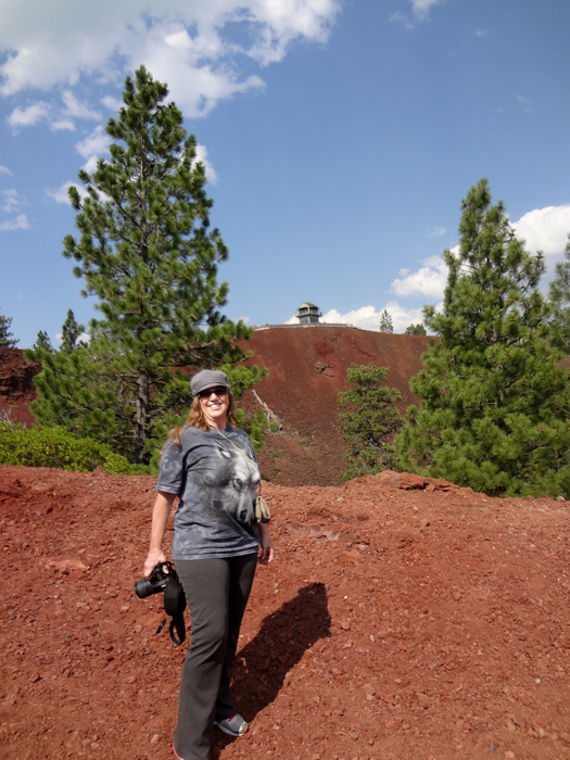 Karen Duquette on the trail to the top of Lava Butte