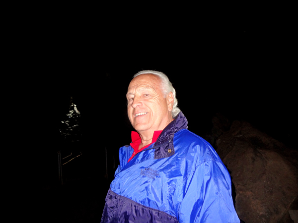 Lee Duquette inside Lava River Cave