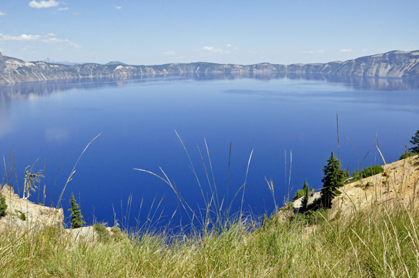 a very clear and clean Crater Lake