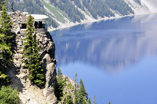 An enclosed overlook high in the cliffs