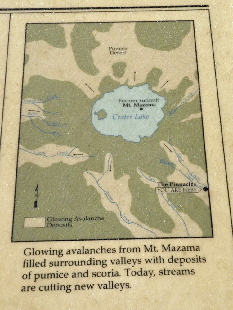 Mt Mazama - Crater Lake map
