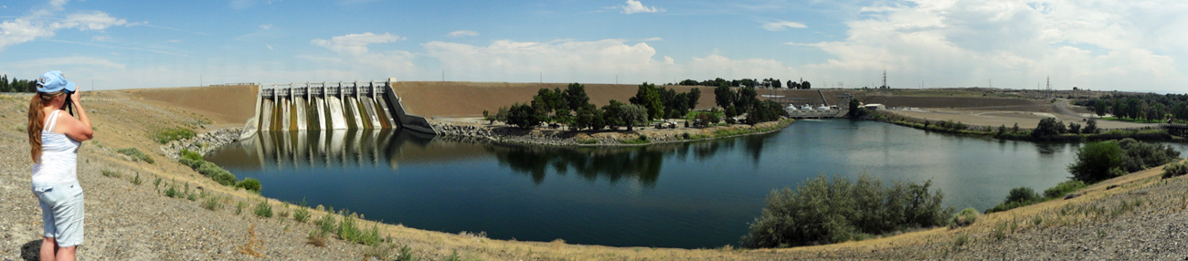 Karen Duquette at the C.J. strike Dam