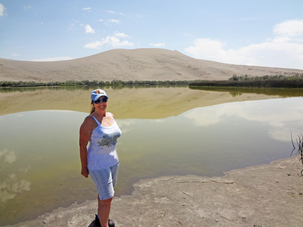 Karen Duquette at Sand Dunes Lake