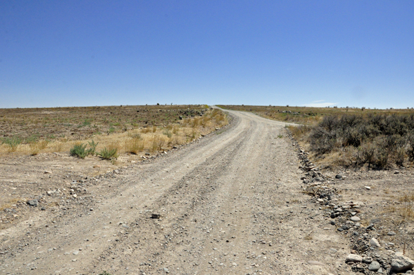 the gravel road to Brueneau Overlook of Bruneau Canyon