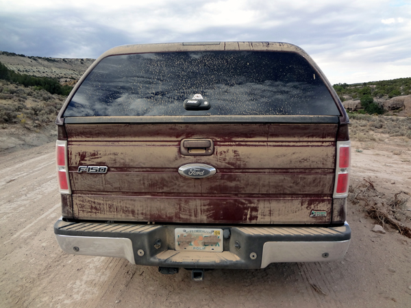 the dirty truck of the two RV Gypsies