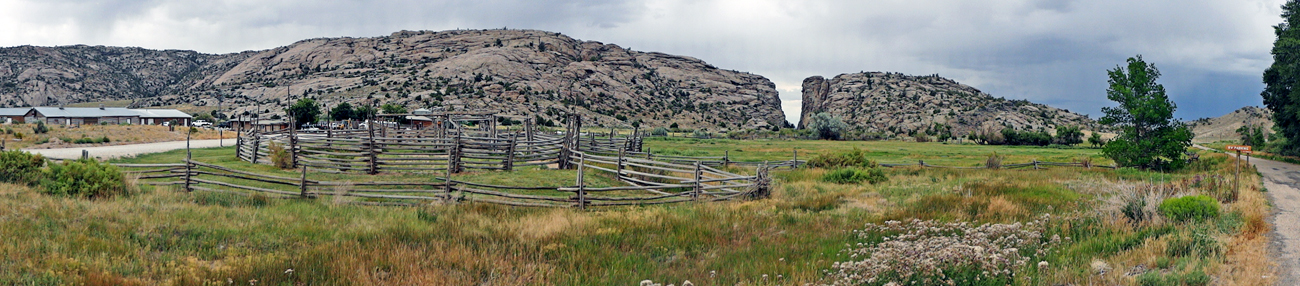 panorama of Devil's Gate as seen from the parking lot