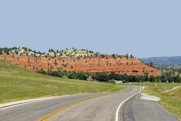 a beautiful moutnatin approaching KOA and Devils Tower