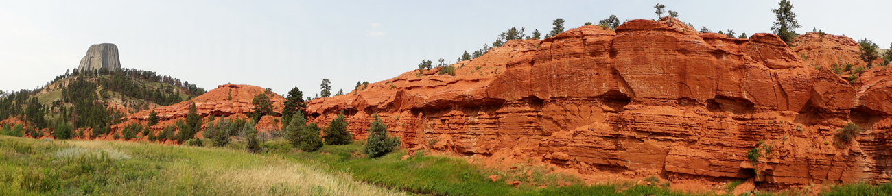 panorama view from the front window of the two RV Gypsies' RV