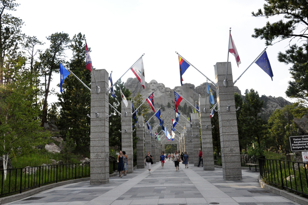 The Avenue of Flags at Mount Rushmore