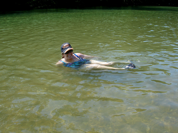 Karen Duquette enjoying the Meramec River