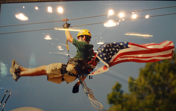 a photo inside the zipline office