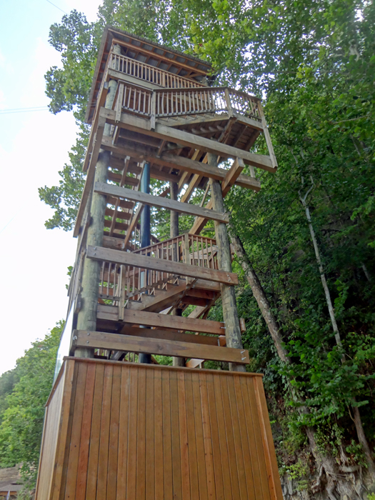 tower with lots of stairs.